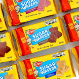 Keebler Sugar Wafers King Size 9 Count Variety Pack, 4.4oz Individual Wafer Cookies, Chocolate, Strawberry & Vanilla Wafers, The Hampton Candy Company