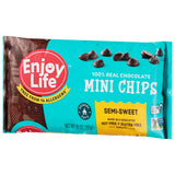 Enjoy Life Baking Chocolate Semi-Sweet Mini Chocolate Chips, Gluten Free, School Safe, Non GMO, Dairy Free, Soy Free, Vegan, Nut Free Chocolate, 12 Bags (10 oz) Bulk Chocolate