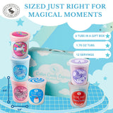 CHOCOLATE STORYBOOK Cotton Candy, Gift Box - Unicorn Tails, Blue Raspberry, Classic Pink, Birthday Cake, Grape, Cherry Berry - (Variety, 6-Pack)