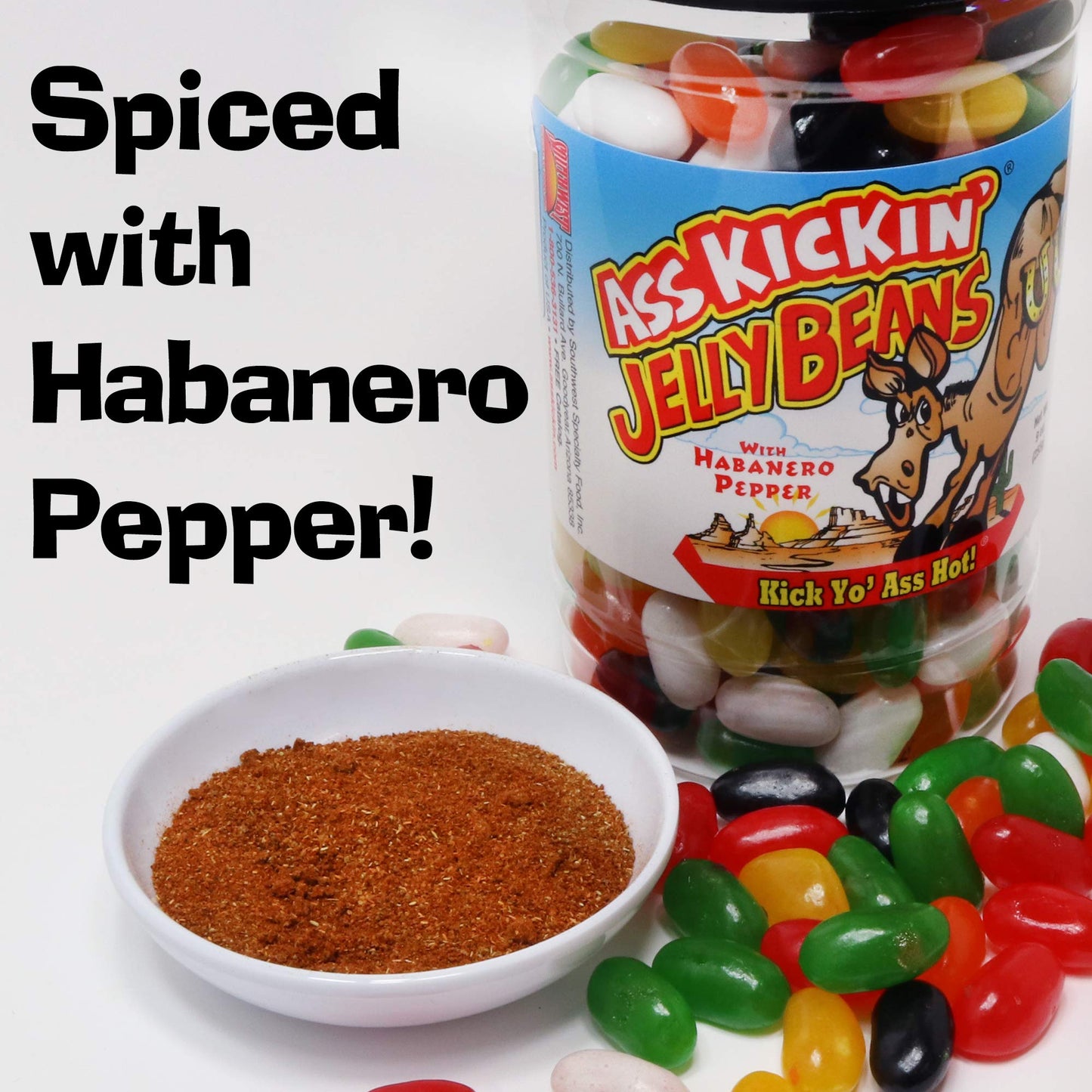 ASS KICKIN’ Premium Gourmet Hot Spicy Jellybeans with Habanero - 4 Pack - Great for Easter Basket Stuffers, Hunt, and Treats