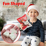 4E's Novelty Sweet Christmas Marshmallow Soft Candy Treats 65pcs (200gram) Bulk Snowman & Santas Shapes, Christmas Candy Stocking Stuffers Snacks