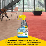 FILA Surface Care Solutions, SOFTWASH SPRAY, Laminate Floor Cleaner and Luxury Vinyl Floor Cleaner, No Rinsing Required for Floor Cleaning, Keeps SPC