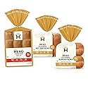Hero Bread Party Sidekick Bundle - 0g Net Carb Hawaiian Rolls and 1g Net Carb Hamburger Buns & Hot Dog Buns | 0g Sugar, High Fiber, under 100 Calories