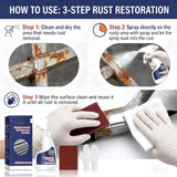 Bighero Multipurpose Rust Remover Spray for Metal - Powerful Cleaner for Stainless Steel, Iron, Automotive Parts, Tools & Furniture - Rust Converter