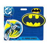 Spoontiques Batman Premium Sponge Set - 2-Pack Multi-Purpose Cleaning Sponges - Dual-Sided Non-Scratch Scrub & Absorbent Wipe - Durable, Reusable