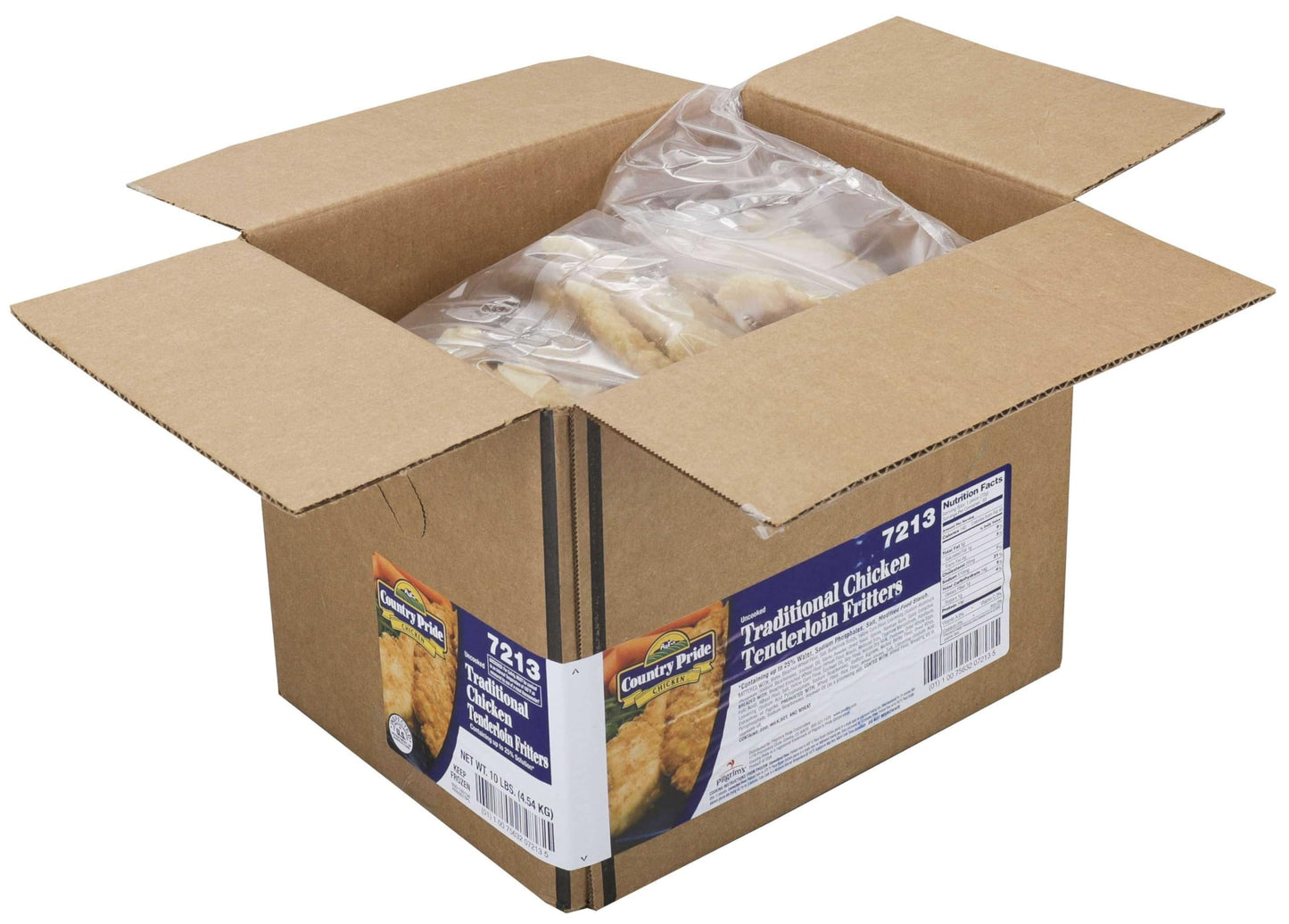 Country Pride Large Traditional Chicken Breast Tenderloin Fritter, 5 Pound -- 2 per case.