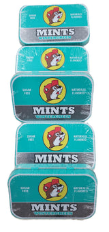 Buc-ee's 2025 Gluten Free & Sugar Free Mints - 50 mints Tin Can, Pack of 5 Non-GMO - Vegan - Soy Free - Natural Flavor (Wintergreen)