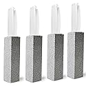 Comfun Pumice Stone Toilet Brush for Cleaning Toilet Bowl with Handle, Pumice Stick Pumice Scouring Pad for Cleaning, 4 Pack