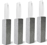 Comfun Pumice Stone Toilet Brush for Cleaning Toilet Bowl with Handle, Pumice Stick Pumice Scouring Pad for Cleaning, 4 Pack