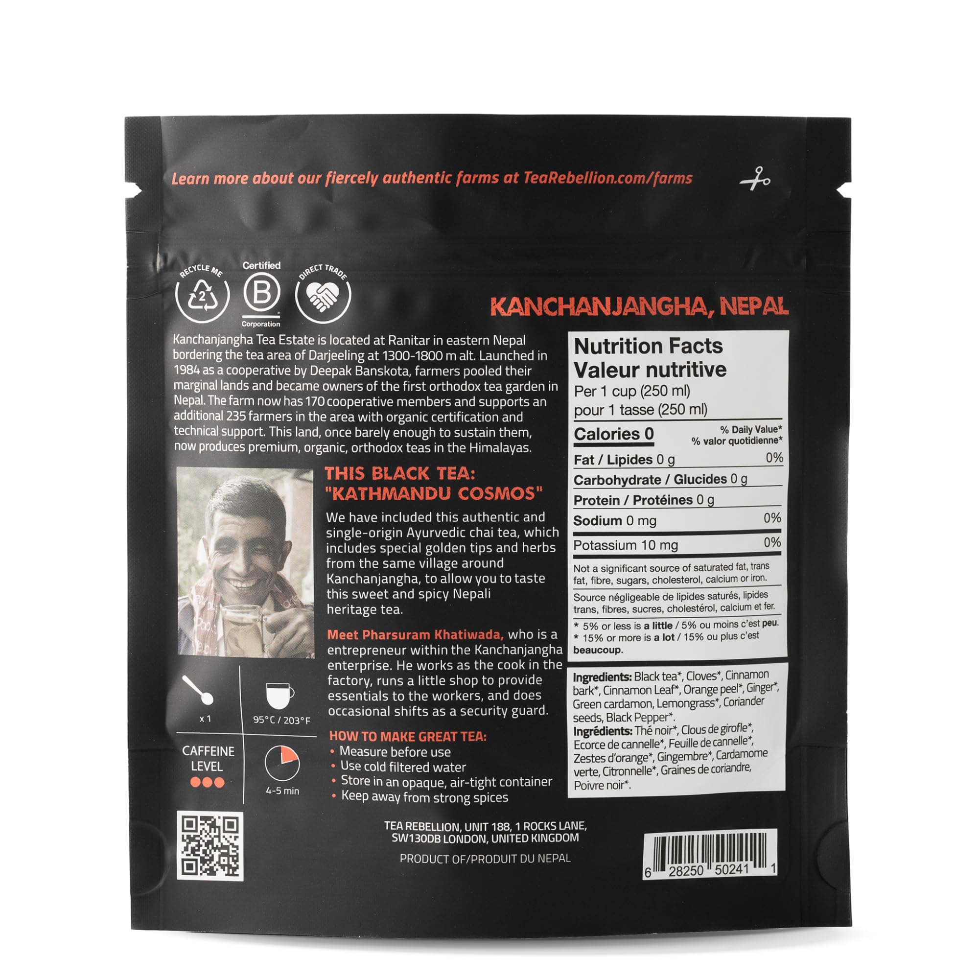 Tea Rebellion | Premium Hand Picked Ayurvedic Chai Tea | Single Origin, Spicy and Sweet Nepali Heritage | AVPA 1st Prize Winner | 40G Loose Leaf Tea