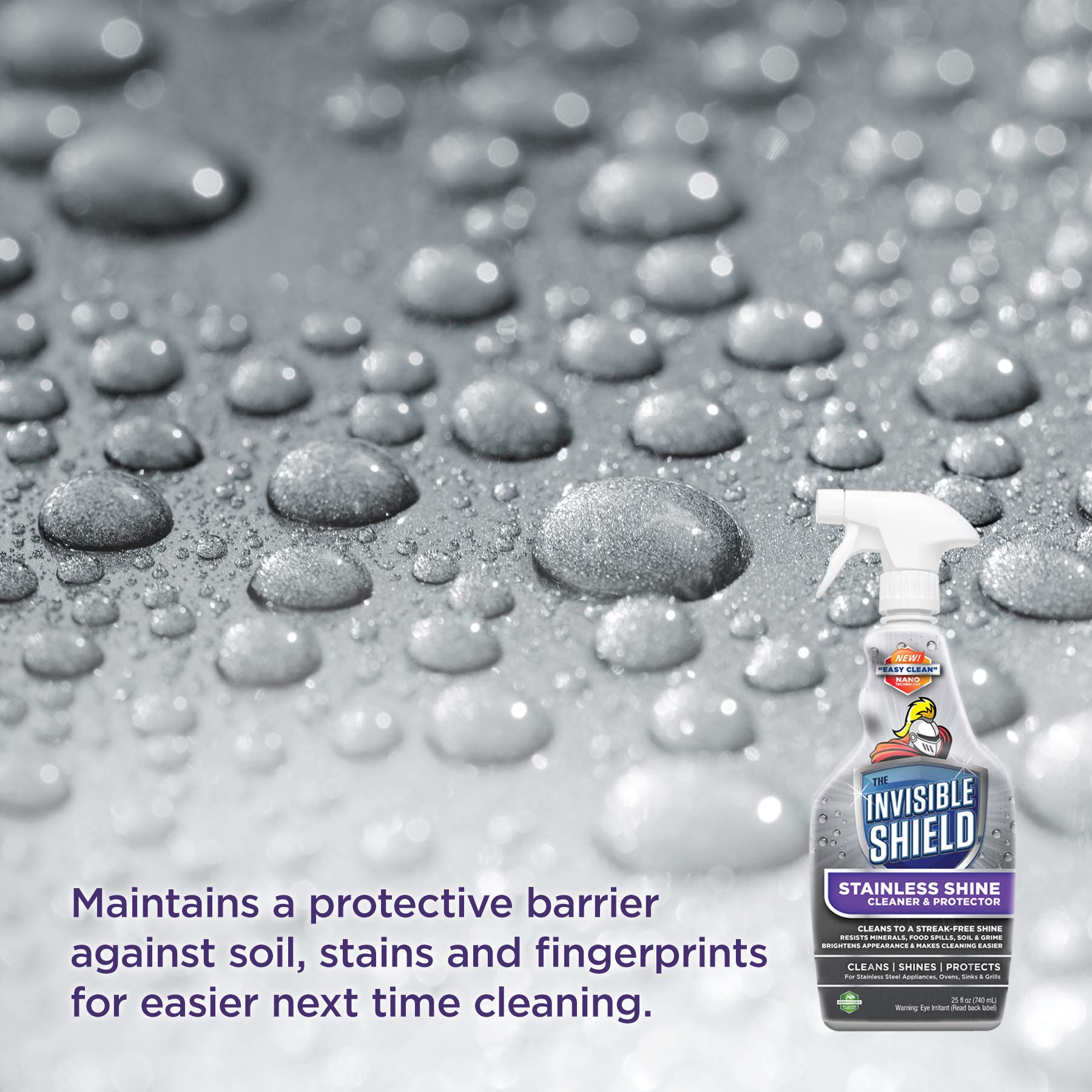Invisible Shield Stainless Steel Cleaner & Protector with Hydrogen Peroxide - 32 fl. oz by UNELKO- Clean-X 2 pack