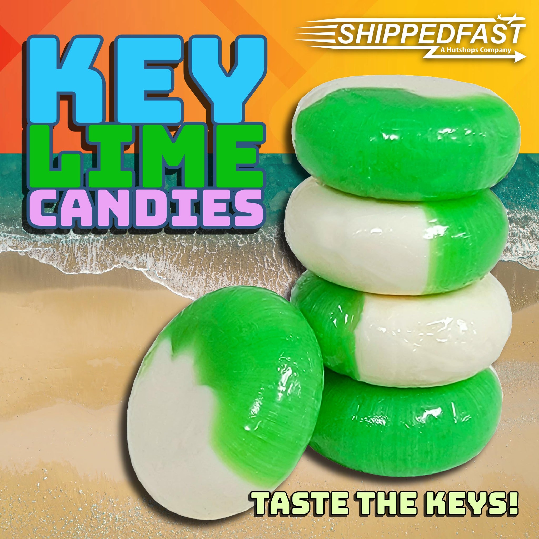 Key Lime Disc. Classic Candies. Individually Wrapped Hard Candy (1 Pound Bag). Net Wt. 16oz.