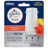 Glade PlugIn Plus Air Freshener Starter Kit, Scented Oil for Home and Bathroom, Hawaiian Breeze, 0.67 Fl Oz, 1 Warmer + 1 Refill