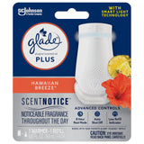 Glade PlugIn Plus Air Freshener Starter Kit, Scented Oil for Home and Bathroom, Hawaiian Breeze, 0.67 Fl Oz, 1 Warmer + 1 Refill