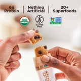 Perfect Bar Mini Dark Chocolate Chip Peanut Butter Protein Bar, Organic, 8 count, .88 oz
