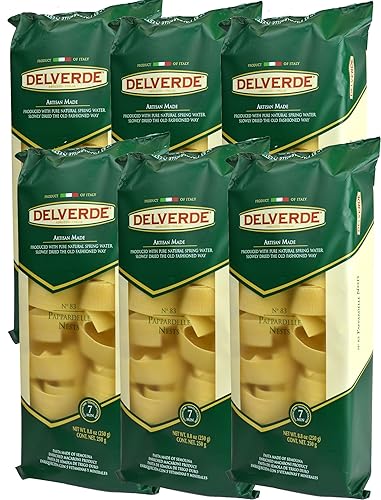 Delverde Artisan Made Pappardelle Nests Certified Kosher 8.8oz 6 pack