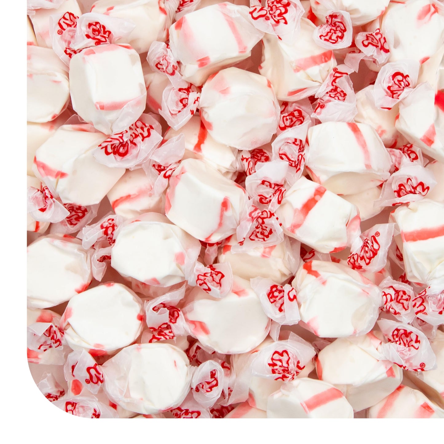 Salt Water Taffy Candy - 1 Pound Bag - Soft Peppermint Candy - Old Fashioned Peppermint Taffy Individually Wrapped - White Creamy Treat for Buffets