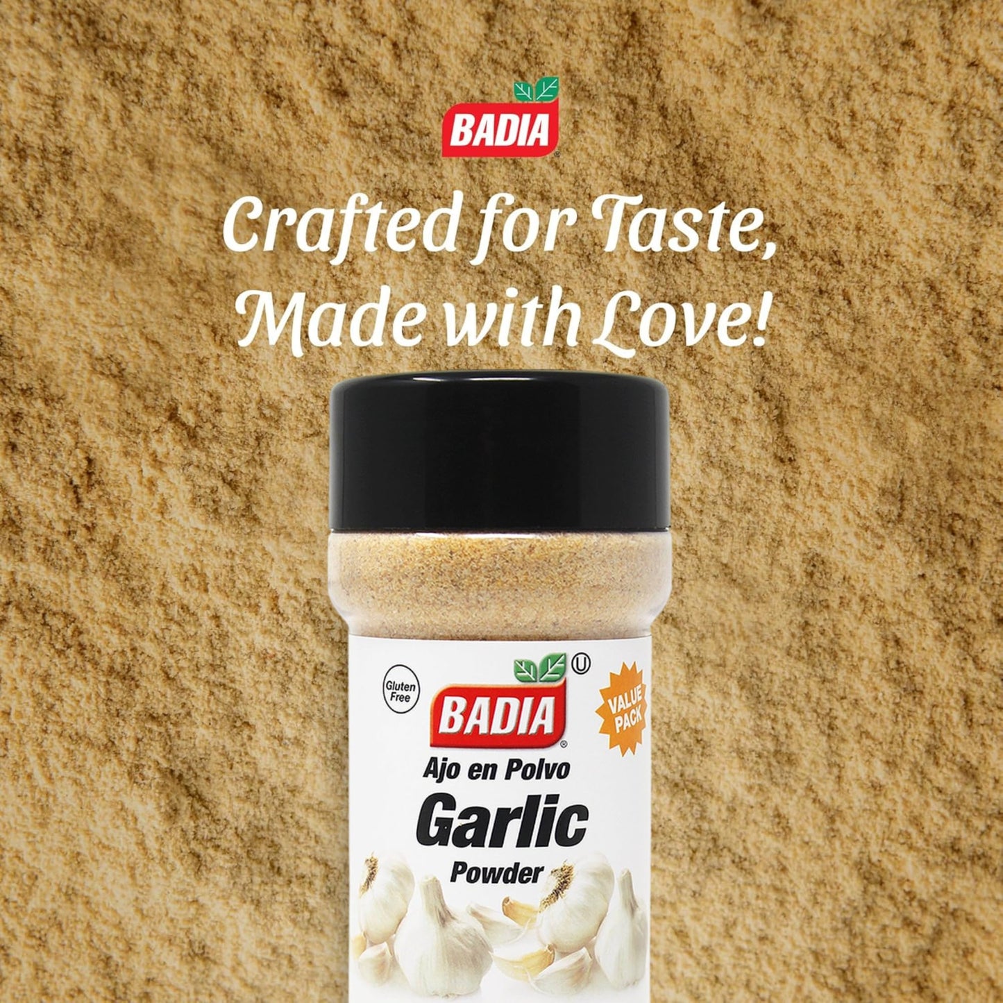 Badia Garlic Powder, 8 Ounce (Pack of 12)