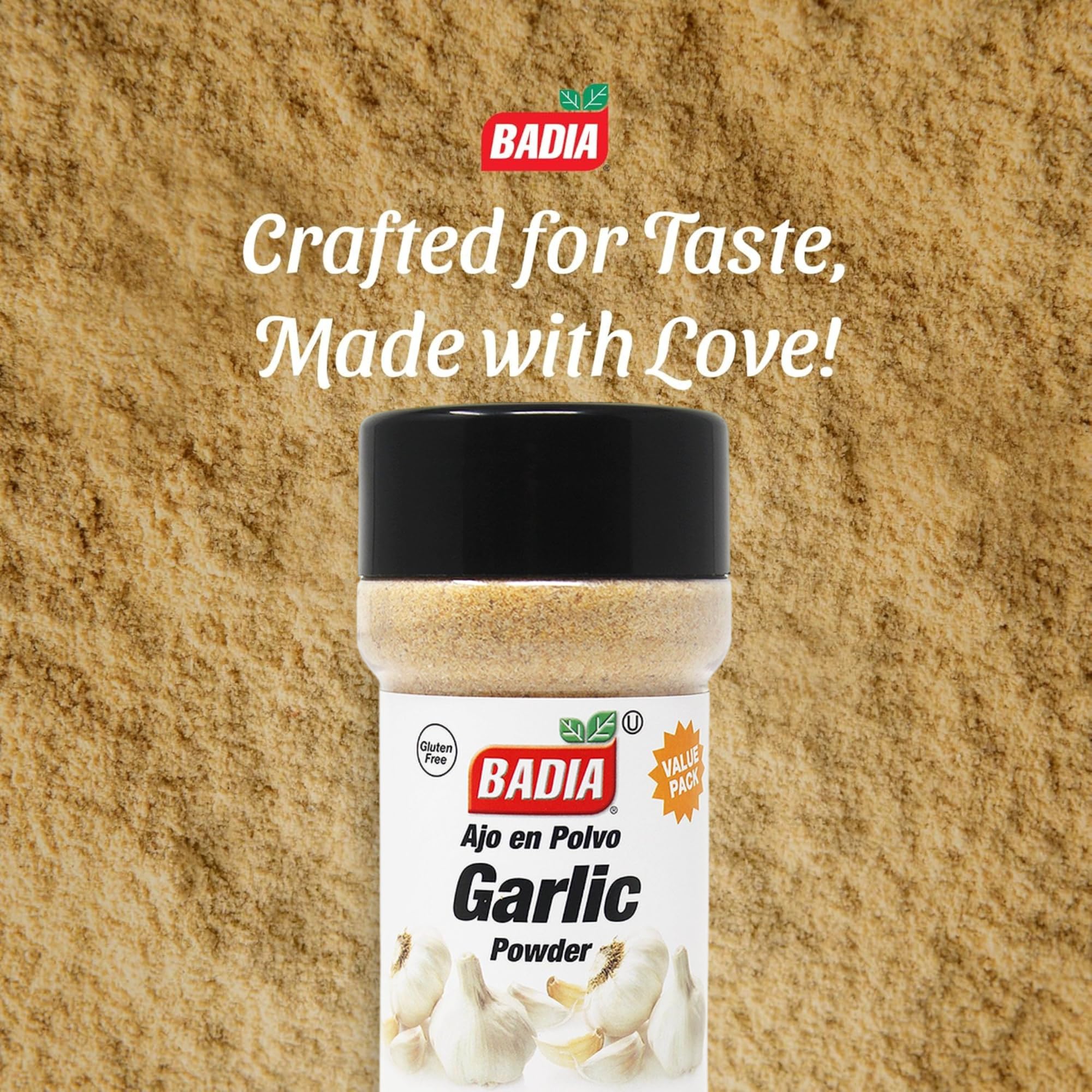 Badia Garlic Powder, 8 Ounce (Pack of 12)