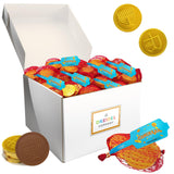 The Dreidel Company Hanukkah Chocolate Gelt Gold Coins In Mesh Bag, Milk Chocolate Coins, Kosher Certified (200 Bags)