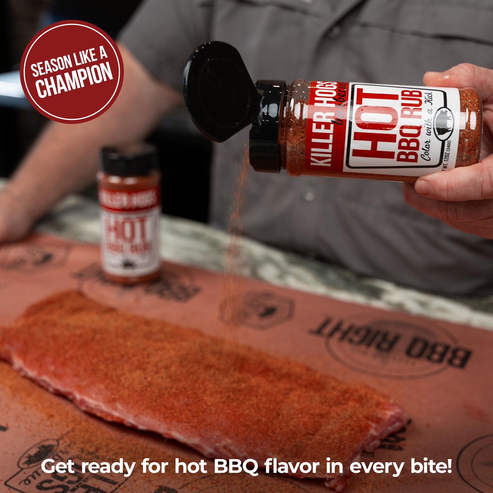 Killer Hogs HOT BBQ Rub Championship Grill Seasoning for Beef, Steak, Burgers, Pork, and Chicken, 5 lb Bag