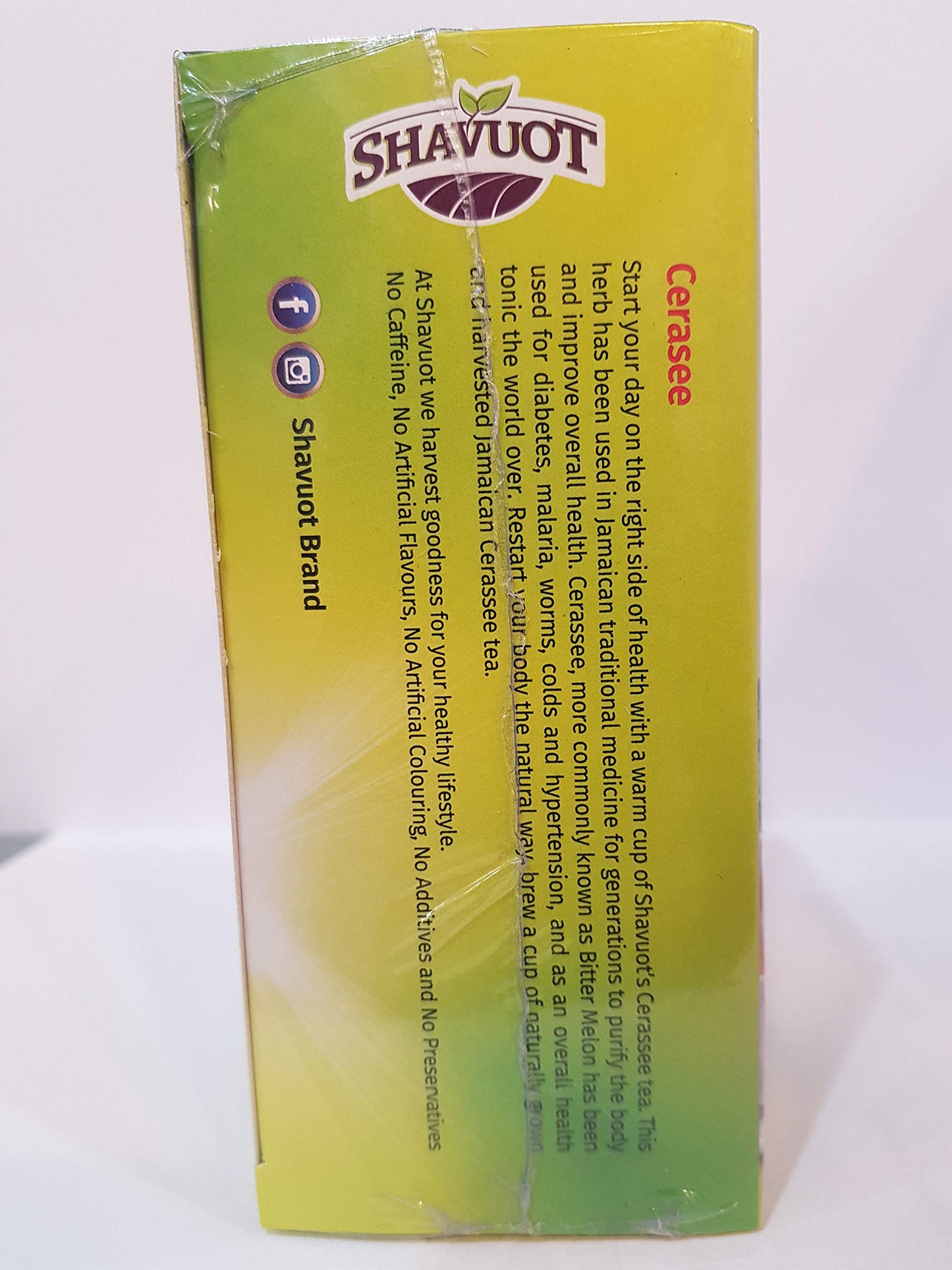 Two Packs of Shavuot Cerasee Bitter Melon Leaves 48 Tea Bags