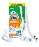 Scrubbing Bubbles Toilet Bowl Cleaning System with Flushable & Disposable Cleaner Refill Pads, Fights Odors and Helps Remove Limescale & Hard Water