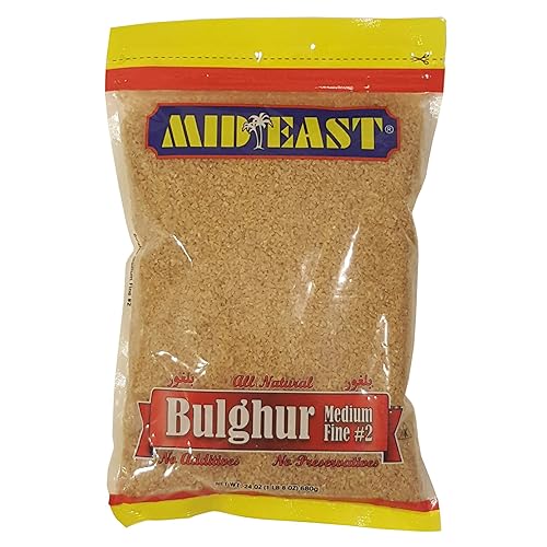 Mid East Bulgur Fine #2 24 oz (680g), All natural, No preservatives, No additives, Pack of 3