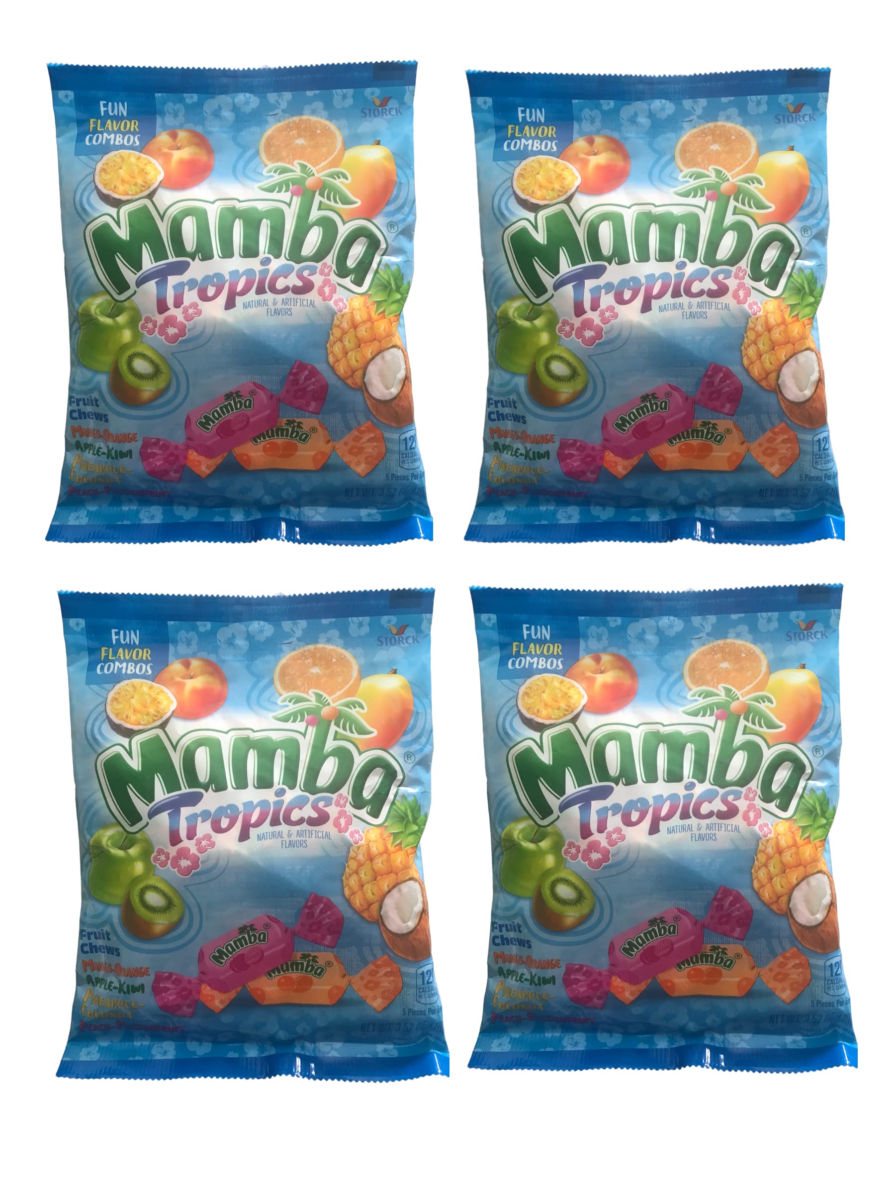 Mamba Tropic Fruit Chews (4-Packs) 3.52 Oz. Each