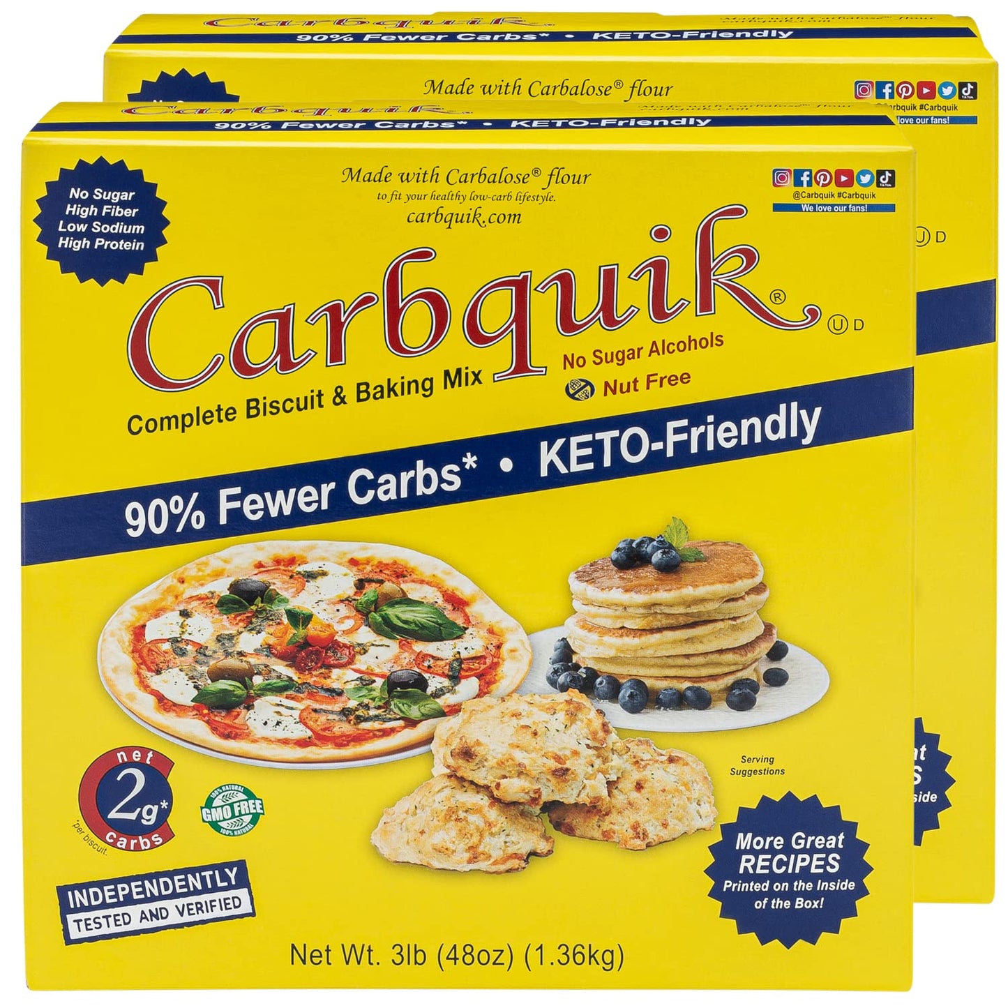 Carbquik Baking Mix, 3 Lbs (2 Pack)