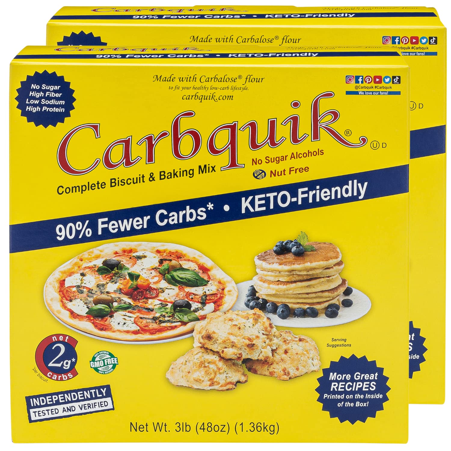 Carbquik Baking Mix, 3 Lbs (2 Pack)