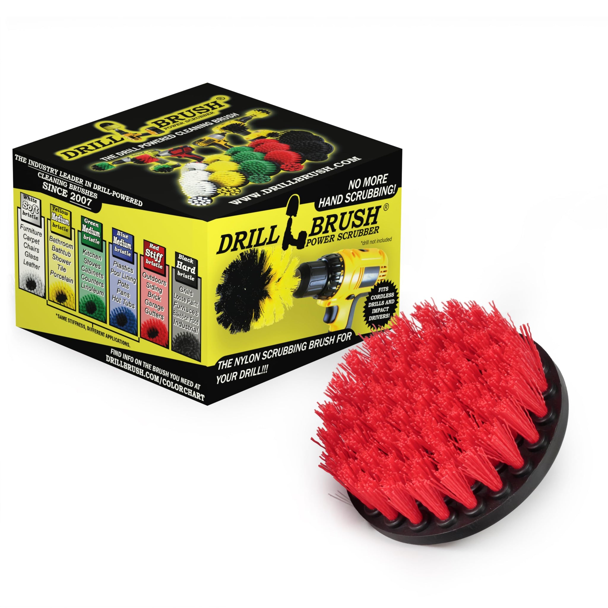 Outdoor Cleaning Tools - Patio Scrub Brush - Outdoor Deck Scrubber Brush - Bird Bath Cleaning Tool - Fountain Cleaning Brush - Garden Statues Cleaning