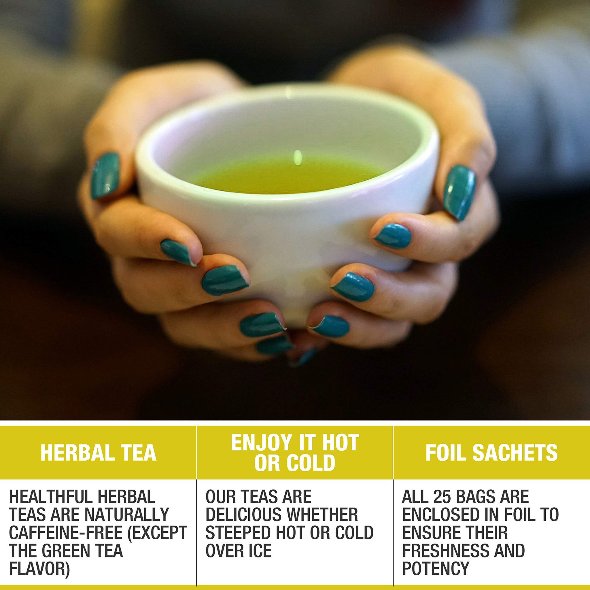 Tipson Organic Moringa Tea - Organic Green Tea - 25 Premium Double Chambered Bags - Superfood Tea - Keto/Paleo Diet Compatible