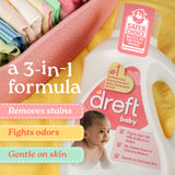 Dreft Baby Liquid Laundry Detergent, Fights Stains, Removes Odors, 45 loads, 60 fl oz