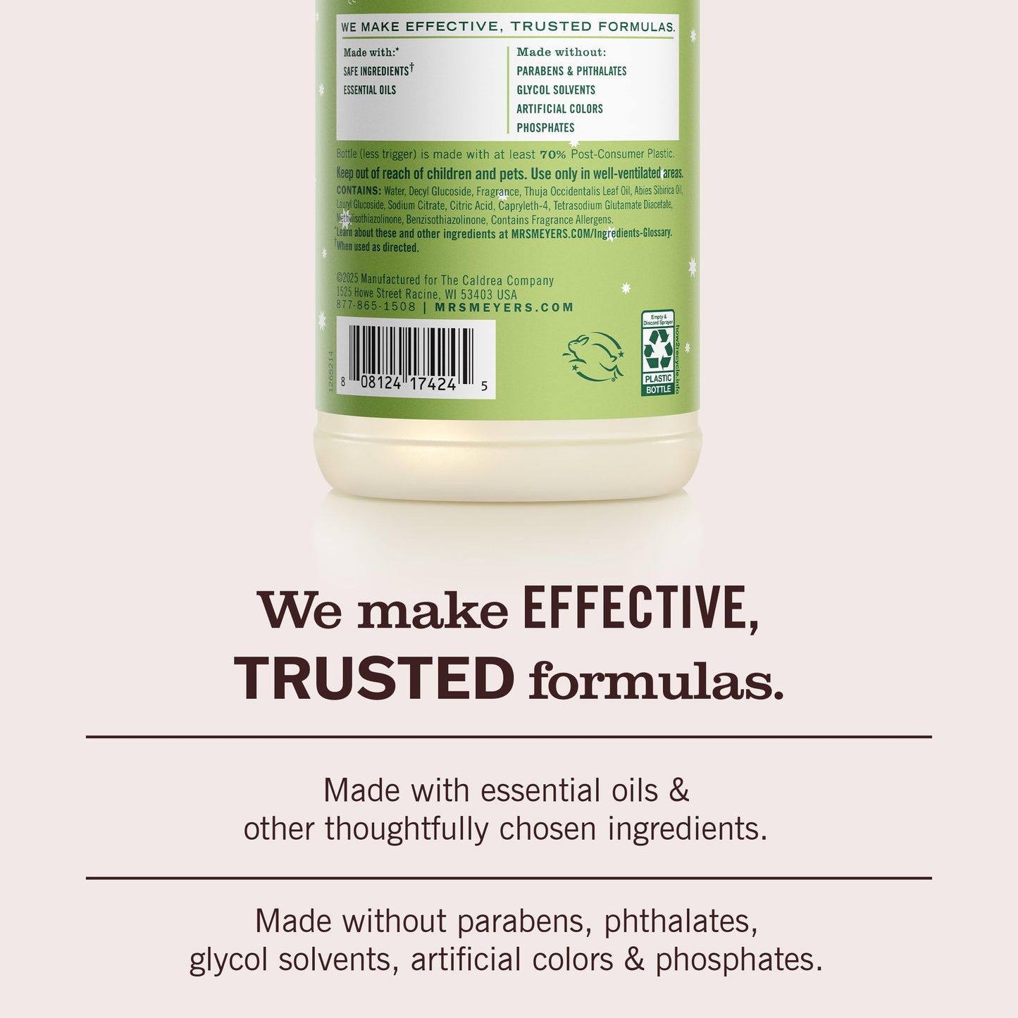 MRS. MEYER'S CLEAN DAY Multi-Surface Everyday Cleaner, Iowa Pine Scent, 16 Fl Oz Bottle