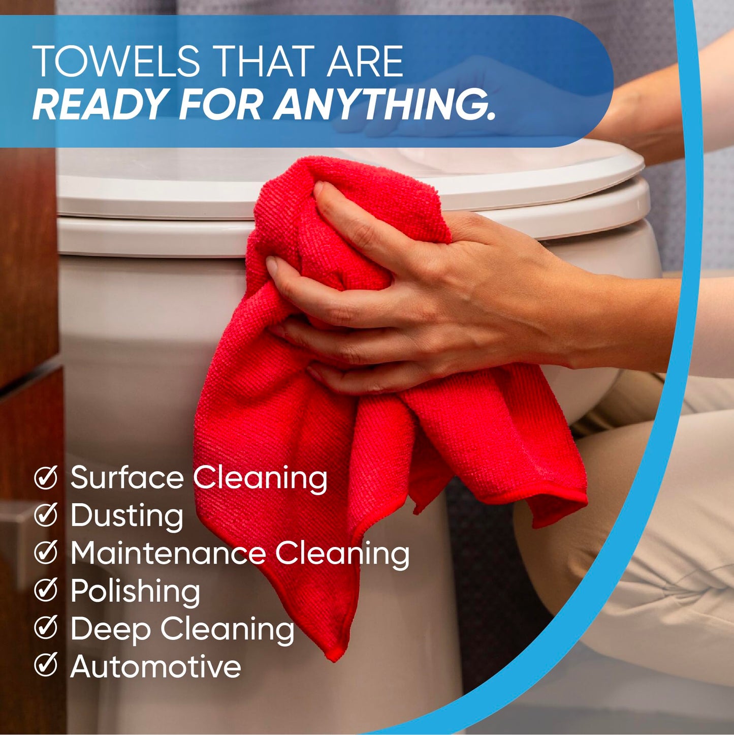 Microfiber Wholesale Cleaning Cloths | 12 Pack | 11" x 11" Reusable Towels, Wash Rags, Dust Cloth, All-Purpose: Kitchen, Dish, Cars, Shop, Glass