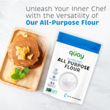 Quay Naturals Organic Gluten Free All Purpose Baking Flour - 2 lbs, No Grit, 1:1 Wheat Substitution, Dairy Free, Non-GMO, Kosher, Made in USA