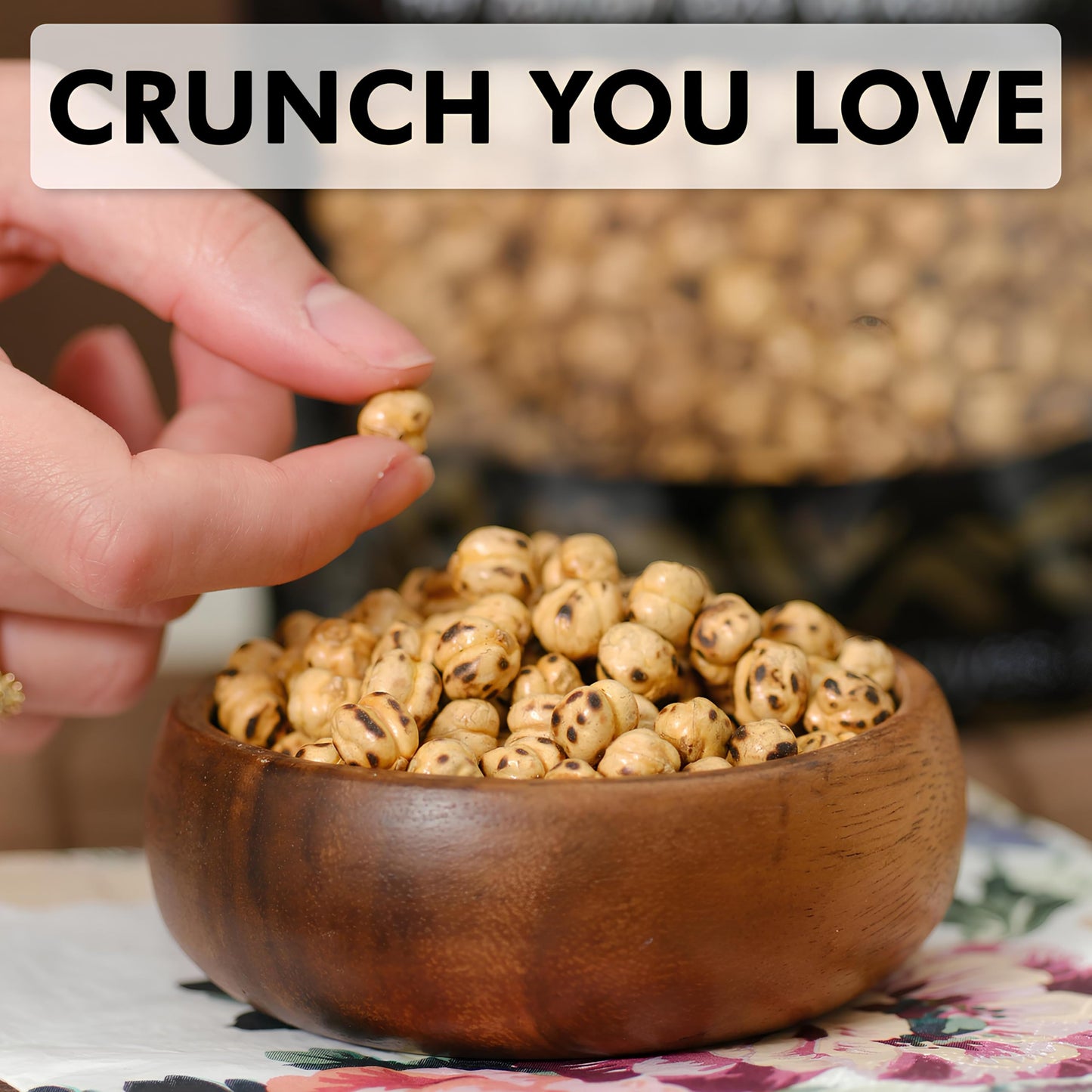 Roasted Chickpeas Snack - Crunchy Garbanzo Beans, Healthy Bean Snack, Crispy Chickpeas, Chickpea Snacks, High Protein - 8.8 oz Bag