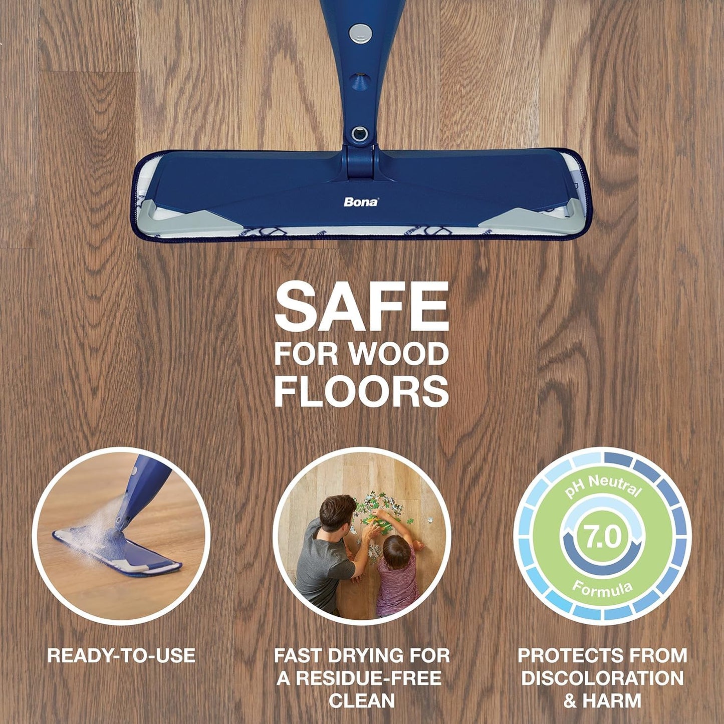 Bona Hardwood Floor Cleaner Refill - 128 fl oz - Lavender Thyme Scent - Residue-Free Floor Cleaning Solution Spray Mop and Spray Bottle Refill