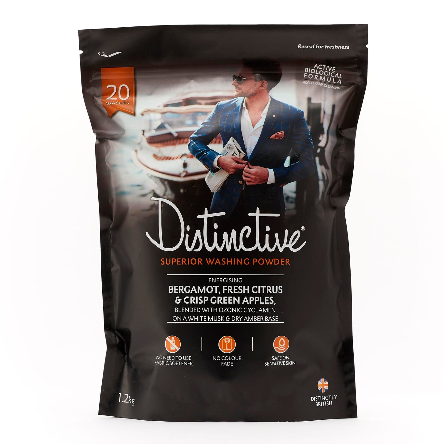 Distinctive/Powder Laundry Detergent/Bio Washing Powder/Masculine Energising Fragrance/Eco Laundry Detergent (Pack of 1)
