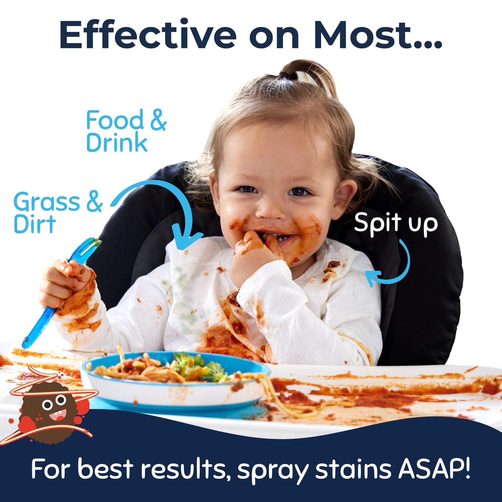 Miss Mouth's Messy Eater Stain Treater Wipes - 10 Pack Stain Remover Wipes- Newborn & Baby Essentials - No Dry Cleaning Food, Grease, Coffee Off