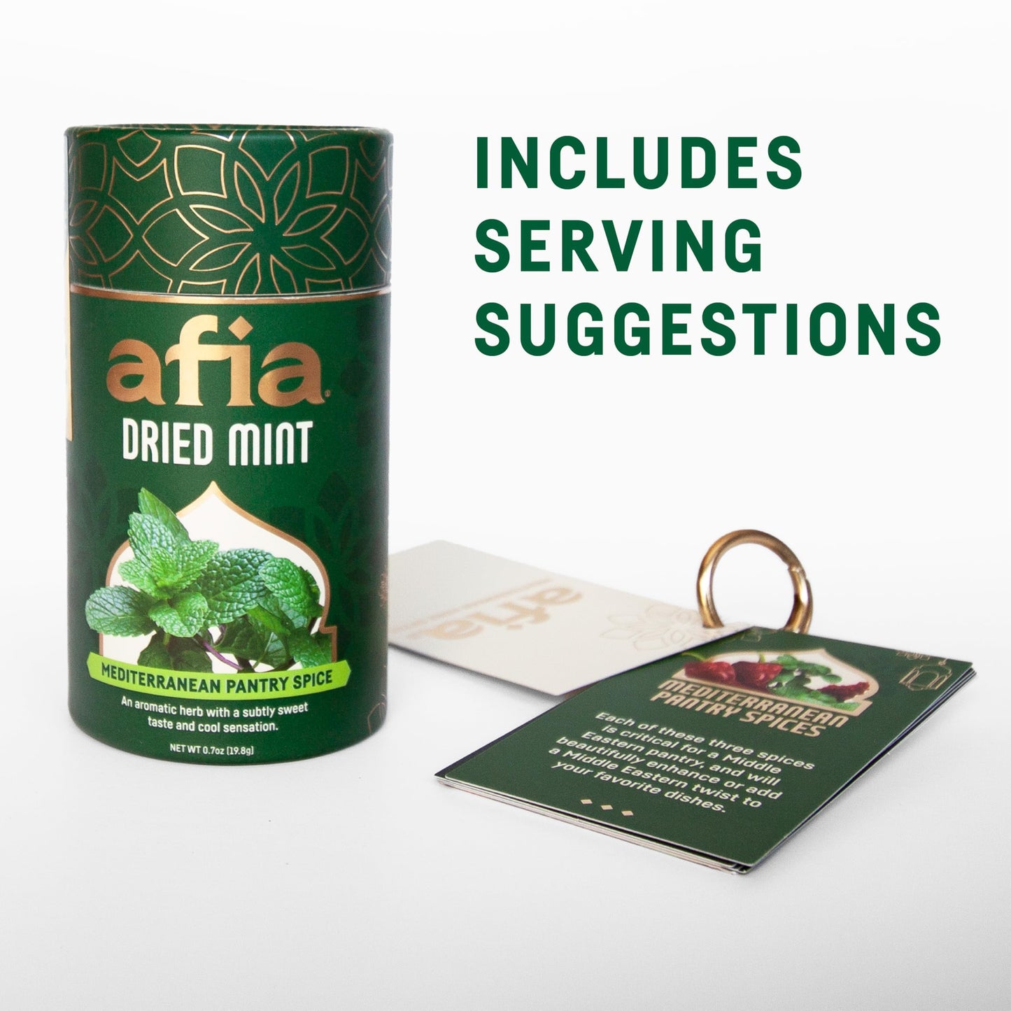 Afia Mediterranean Pantry Spices Gift Set | Aleppo Pepper, Dried Mint & Sumac | Seasoning Set for Steak, Chicken, Vegetables & BBQ Rub (Pack of 3)