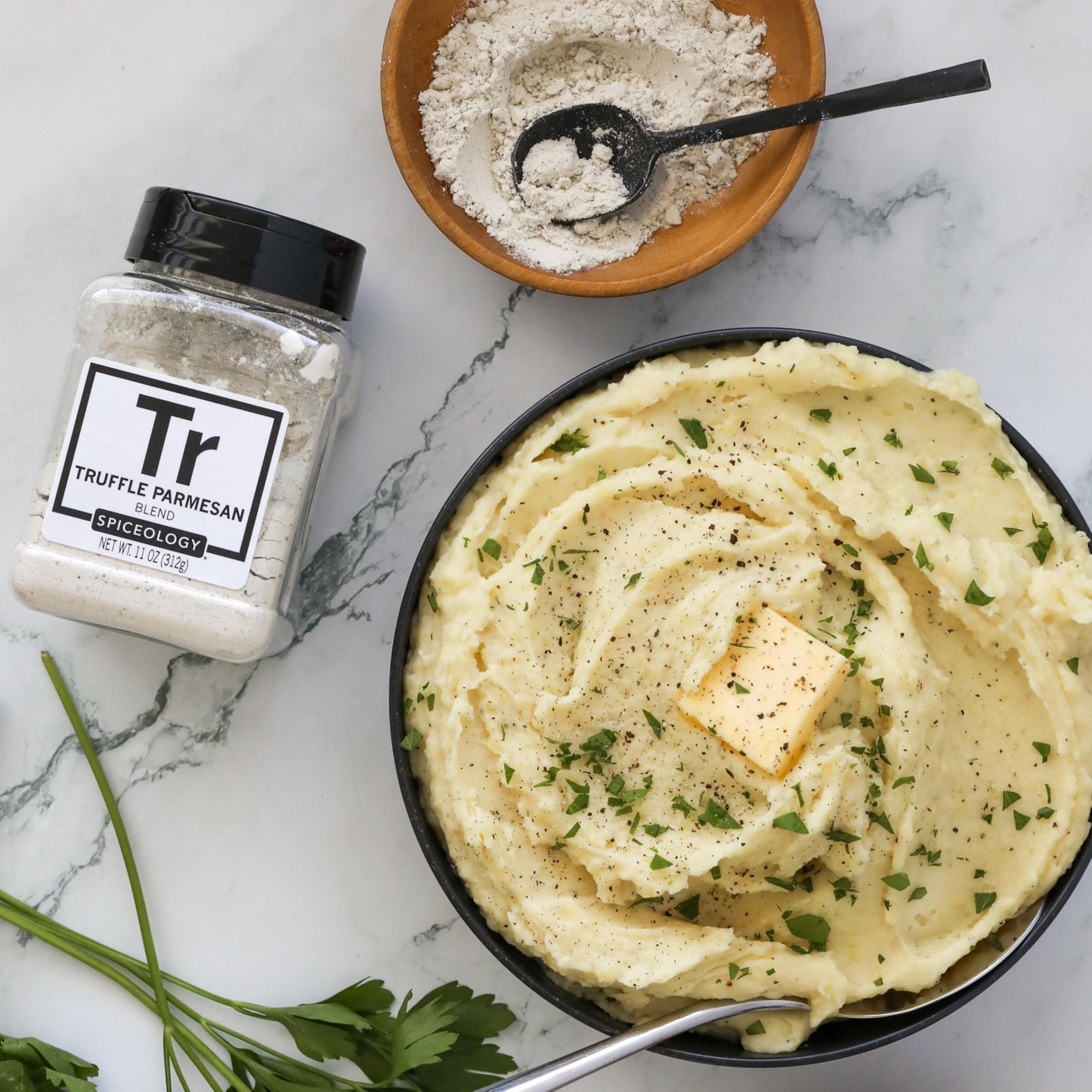 Spiceology - Truffle Parmesan Salt & Seasoning - Gourmet Blend of Black Truffle, Parmesan Cheese, Garlic & Herbs - Ideal for Fries, Popcorn, Potatoes