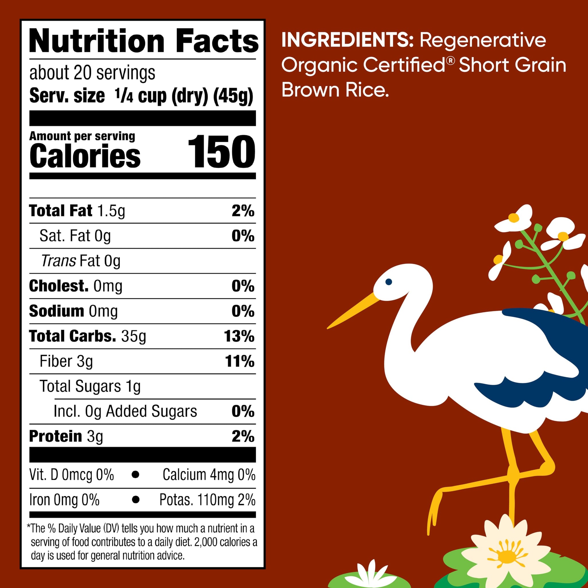 Lundberg Family Farms - Organic Brown Short Grain Rice, Subtle Nutty Aroma, Clings When Cooked, 100% Whole Grain, High Fiber, Pantry Staple, USDA Certified Organic, Gluten-Free, Vegan (32 oz, 1-Pack)