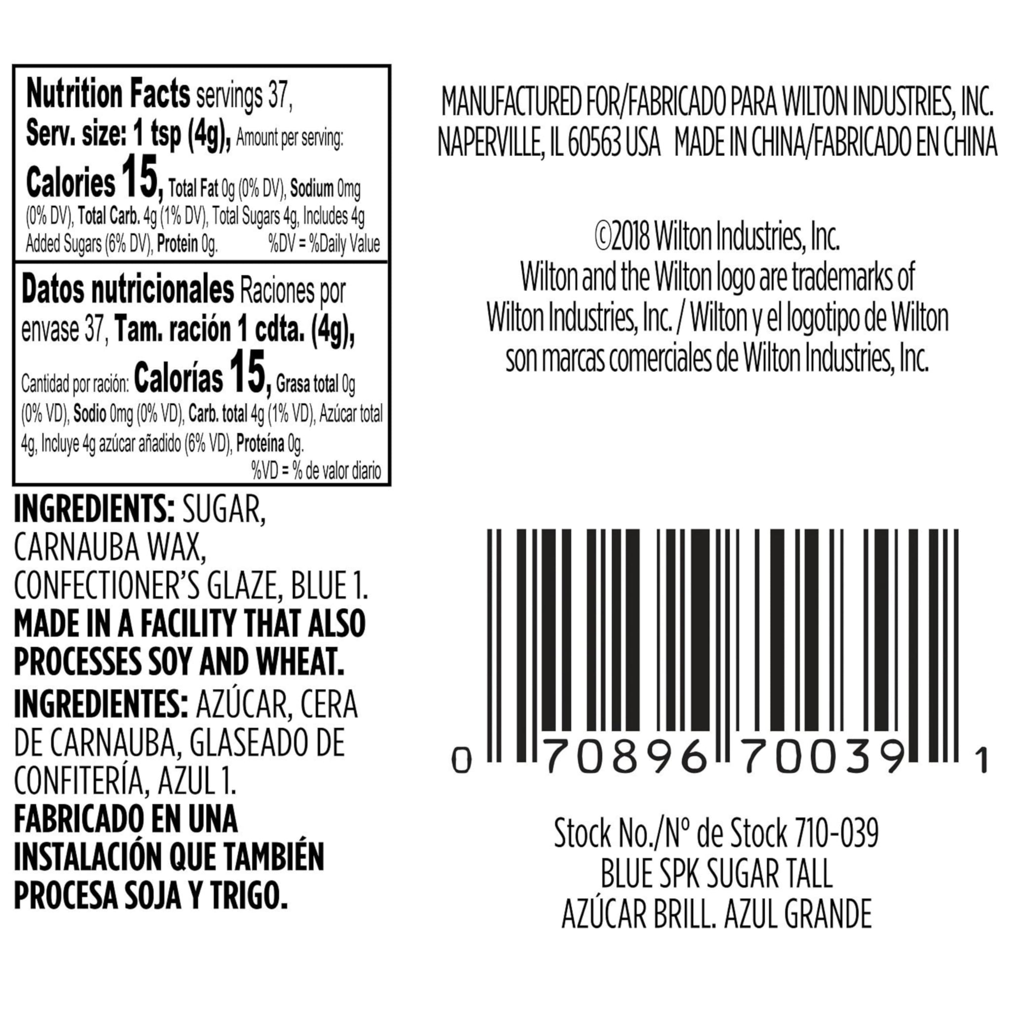 Wilton Sparkling Sugar Decorating Sprinkles, 5.25 oz., Blue
