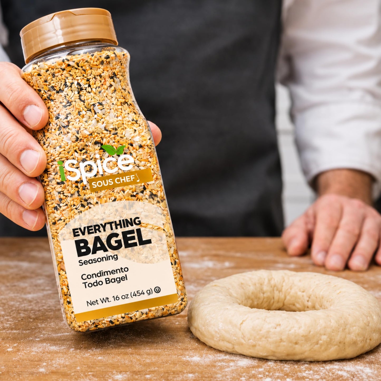 iSpice Blend | Bagel Topping Seasoning | 16 oz | Bulk Size | Mixed Spices & Seasonings | Kosher