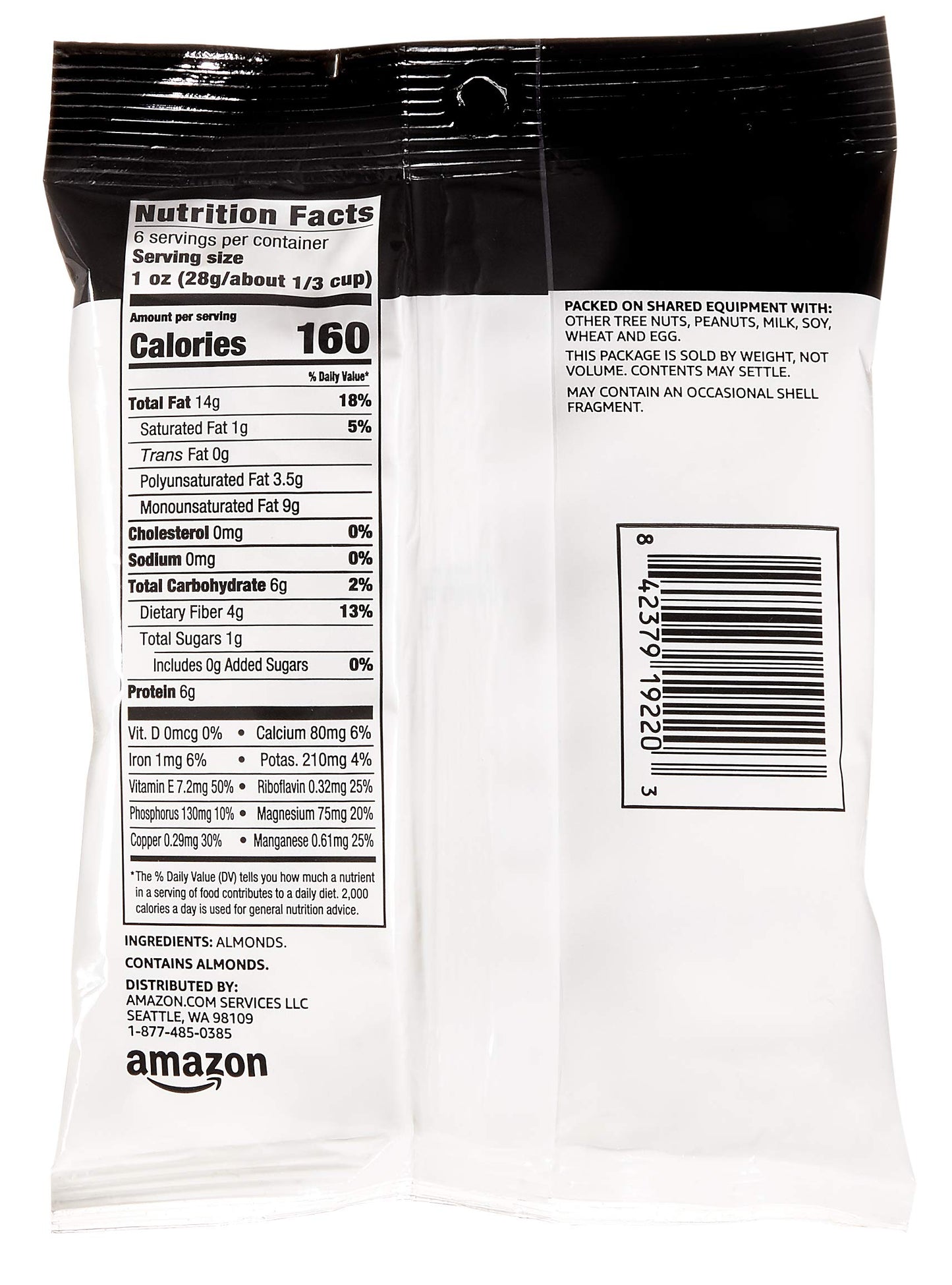 Amazon Brand - Happy Belly Sliced Almond, 6 ounce (Pack of 1)