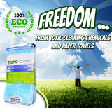 Life Miracle Nano Towels - Amazing Eco Fabric That Cleans Virtually Any Surface with Only Water. No More Paper Towels Or Toxic Chemicals | 4-Pack