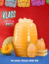 Klass Aguas Frescas Drink Mix Tropical Variety Pack - Watermelon, Cantaloupe, Mango & Pineapple - Powder Drink Mix, Water Drink Mix with Natural