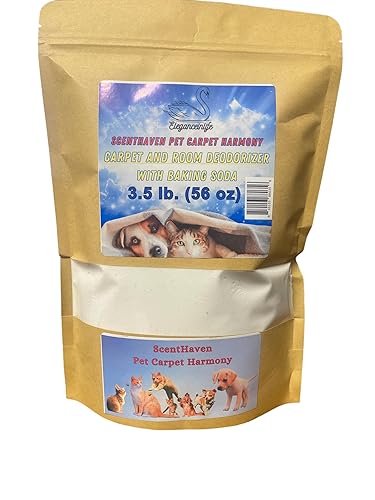 Eleganceinlife ScentHaven Pet Carpet Harmony - Carpet and Room Deodorizer with Baking Soda, 3.5 lb. (56 oz) - Neutralize Pet Odors and Refresh Your